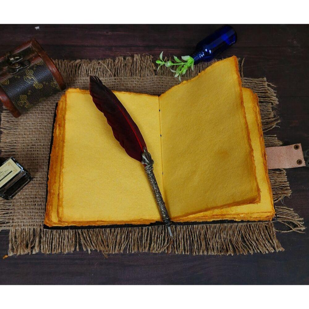 Blank Spell Book Third Eye Leather Journal Vintage Journal Grimoire Journal