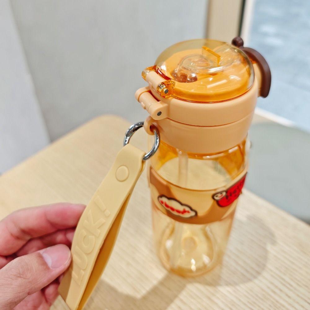Leakproof Cartoon Plastic Water Bottle BPA Free Cute Drinking Bottle  Kids Student