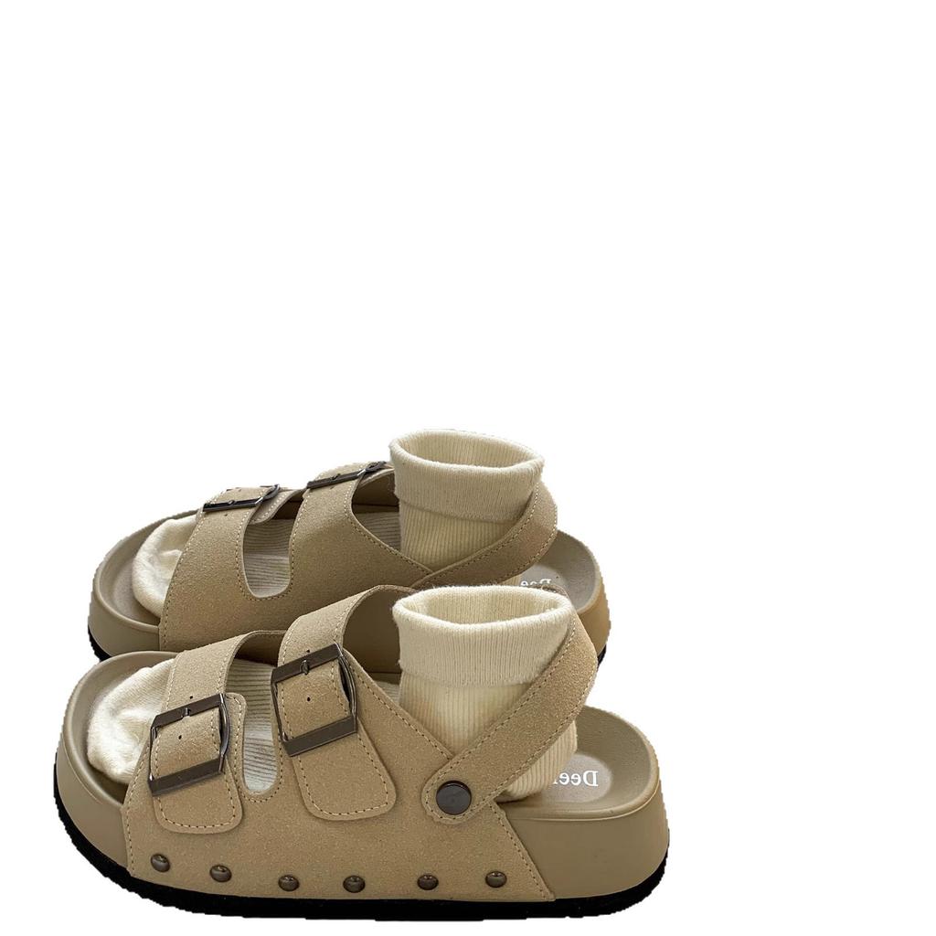 Pantoufles cool été usure ins tendance 22 ans nouveau sortir plateforme muffin chaussures de plage bord de mer