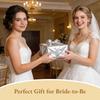 3 Pcs Wedding Ring Bearer Pillow Flower Attendants Baskets Set, Including an Elegant Ring Pillow and 2 Flower Attendant Baskets with Pearl Handle