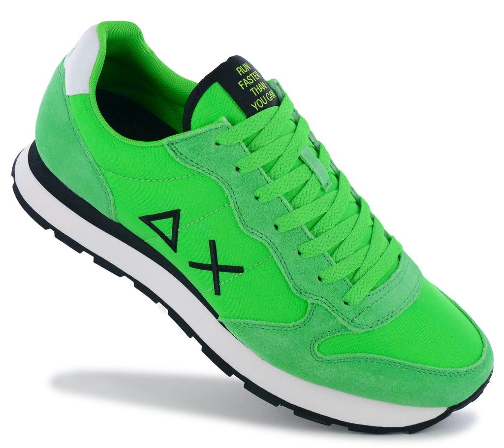 Sun68 Tom Solid - Scarpe Sneakers da Uomo Verde Neon Z36101-61 ORIGINALE