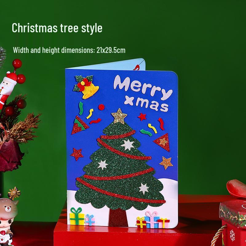 DIY-Weihnachtskarten-Set für Kinder - Kreative handgefertigte Grußkarten-Zubehör