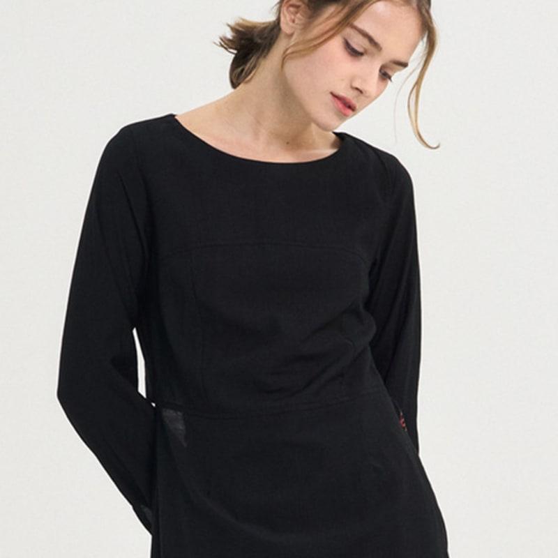 SORRY TOO MUCH LOVE Pearl Gem Seethough Satin Hairband_Black