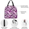 Beautiful Insect Purple Butterfly Insulated Lunch Bag Thermal Freezable lunch Tote Waterproof Bento Lu nch Box Women Men Lunc h