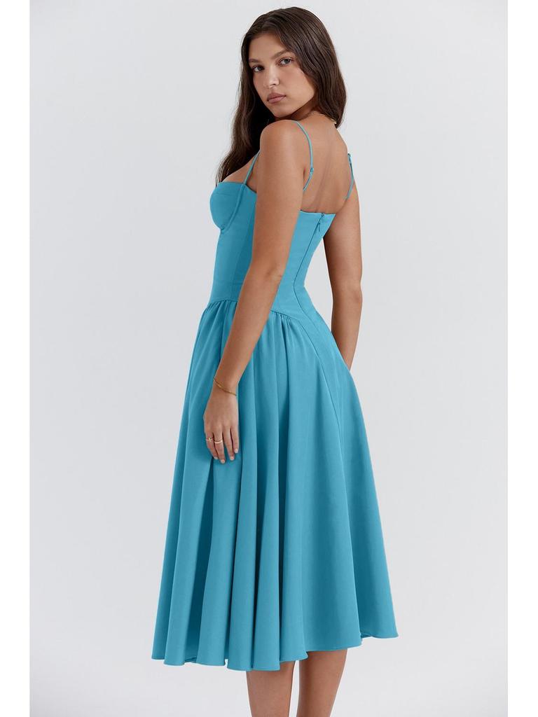2024 French Retro Long Slip Dress - Court Style Dopamine Outfit