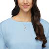 Swarovski Fashion Rotating Four-Leaf Clover Key Necklace Sweater Chain Women necklace Rose-Gold 5422282