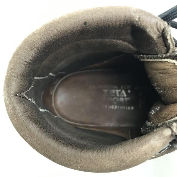 ZETA SPORT Italy Vintage Leather Trekking Boots 43 27-27.5 brown(USED)