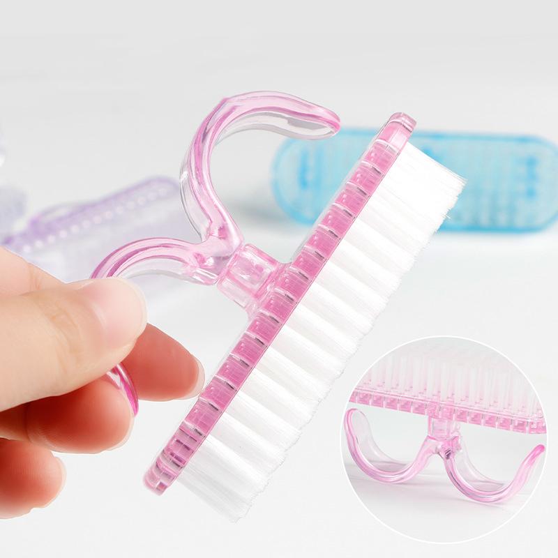 Čisticí štěteček na nehty Štětec na zdobení nehtů Plastový Měkký Odstraňování prachu Čištění Péče o prsty UV Gel Manikúra Pedikúra Nástroj Štětec na make-up Čištění