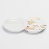 Hasami Ware Juzan Kiln Porcelain Mamezara Mini Soy Sauce Plate Cloud and Gold Design 14x8cm Kyoritsu Toki Made in Japan