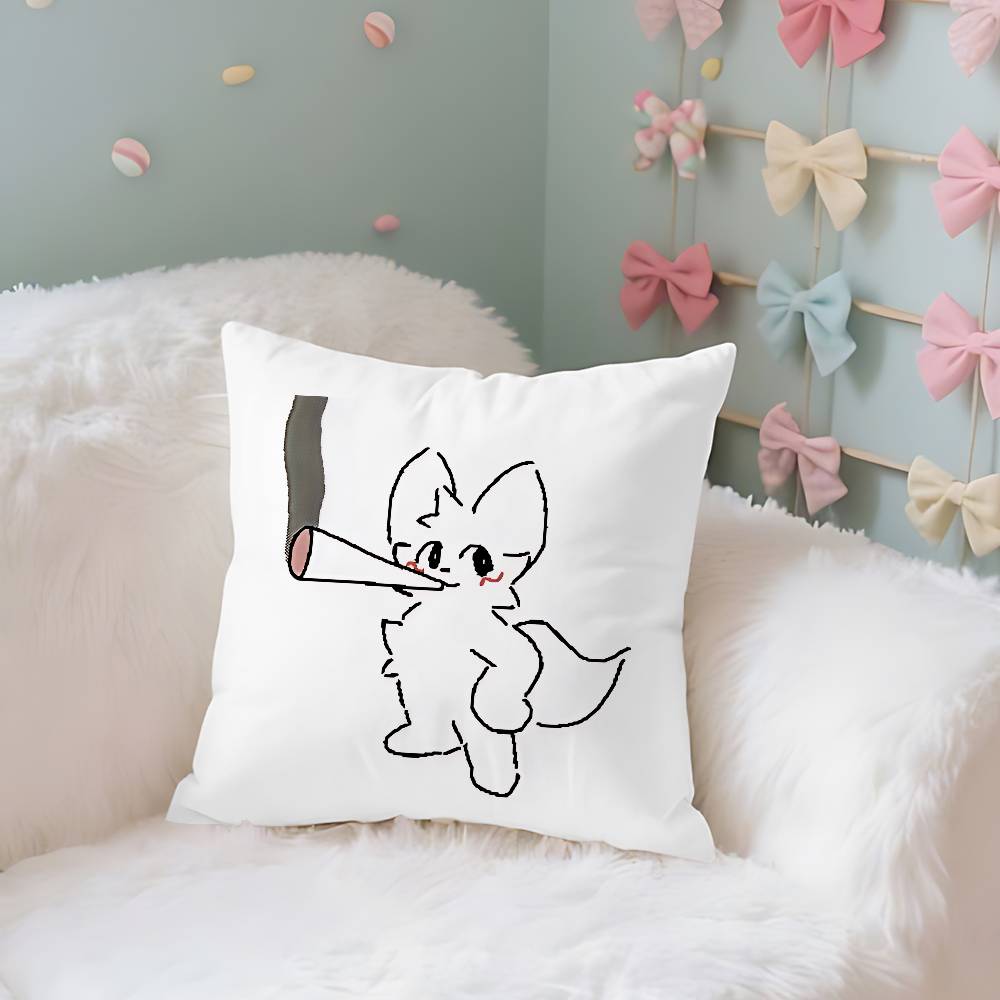 BBoykisser Silly Cat Case Plush Fabric Soft Pillowcase Double Sided Print Cushion Cover Household Gifts
