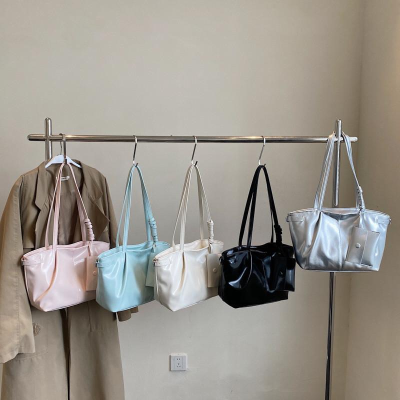 Minimalist Pu Bag For Women With Zipper Closure And Inner Pouch For Daily