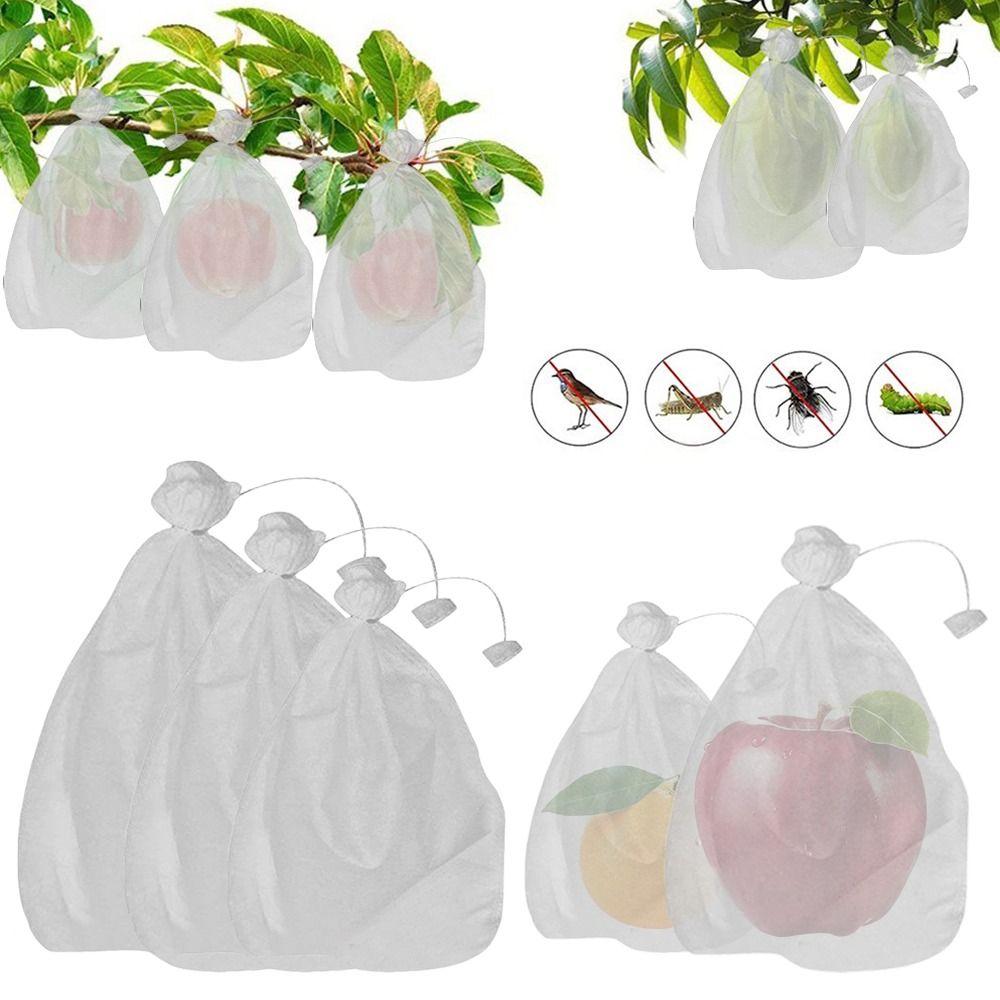50Pcs Fabric Planting Pocket Fruit Protection Bags Garden Greenhouse Supplies Anti-bird Insect Barrier Pouch Nylon Mesh Bags