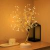 Tabletop Bonsai Tree Lights DIY LED Artificial Tree Lamp Battery/USB Operated Night Light for Room Decor Home 72LED Golden Leaf
