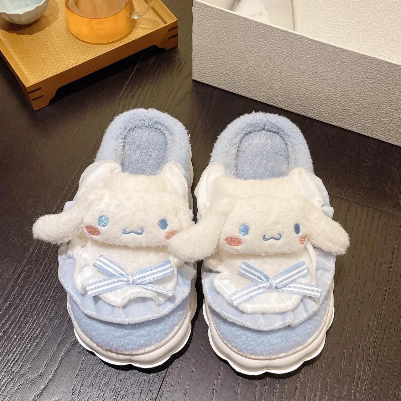

Хлопковые тапочки с рисунком милые зимние домашние тапочки на толстой подошве сохраняют тепло хлопковая обувь 40-41 синий