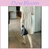 Summer Polyester Pleated Dress With Zipper For Women Office Wear