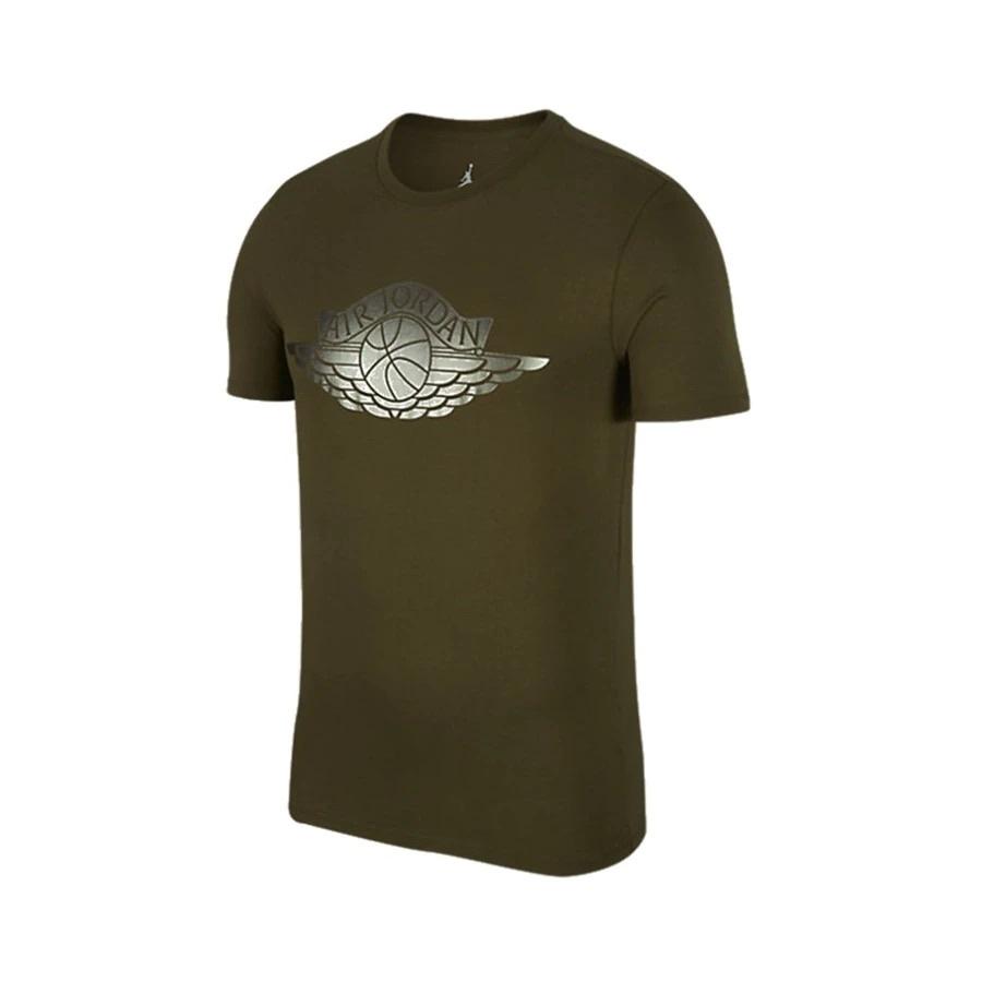 Air Jordan Wings Logo T-Shirt Olive Green Men s AA1904-395 XS