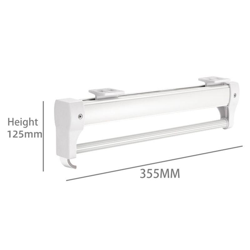 Top Mount Adjustable Wardrobe Clothing Rail Heavy Duty Pull-Out Closet Rod Wardrobe Hanger Rack Bar Ball Slide