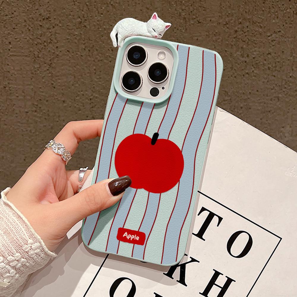 3D Phone Case for iPhone 11 13 17 Pro Max 17 Air Case iPhone 13 15 16 Pro Max 12 14 Pro Max 14 15 Plus Cute 3D Kitten Cartoon Leather