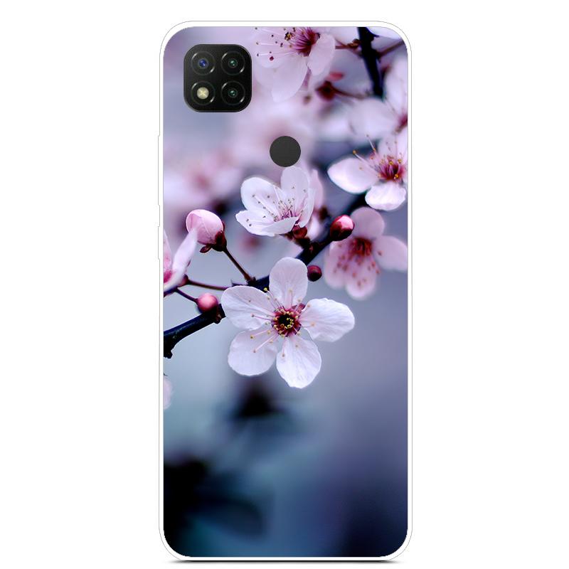 Cute Art Line Daisy Case For Xiaomi Redmi 9C Phone Case Slim Tpu Back Cover For Xiaomi Redmi 9C 9 C NFC Funda PocoC3 Soft Bumper