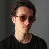 Clear Milky Khaki x Brown Half Fashion Glasses Sunglasses for Men and Combination UV Clear Colored Stylish Round [FashionBerry] 23. Boston-style