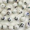 Acrylic UV Printed Beads, Round & Square, for Halloween Layered Tray Farmhouse Decor, DIY Crafts, Ghost Party Decorations