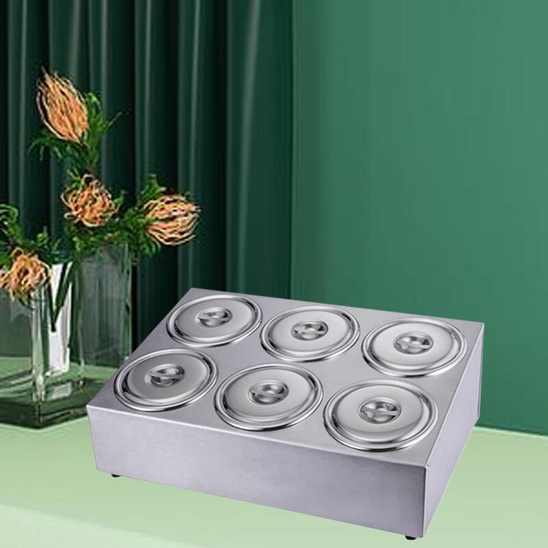 Six-Grid Seasoning Box with Spoons