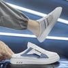 Mesh Flats Half Shoes For Men Mules Closed Toe Sandals Summer Backless Loafers Slippers Man Slides Semi-Drag Casual Board Shoes