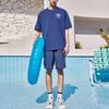 Anta Crew Neck Fitted Straight Fit Short Sleeved T Shirt Men's Dark Navy Blue 952328102-2