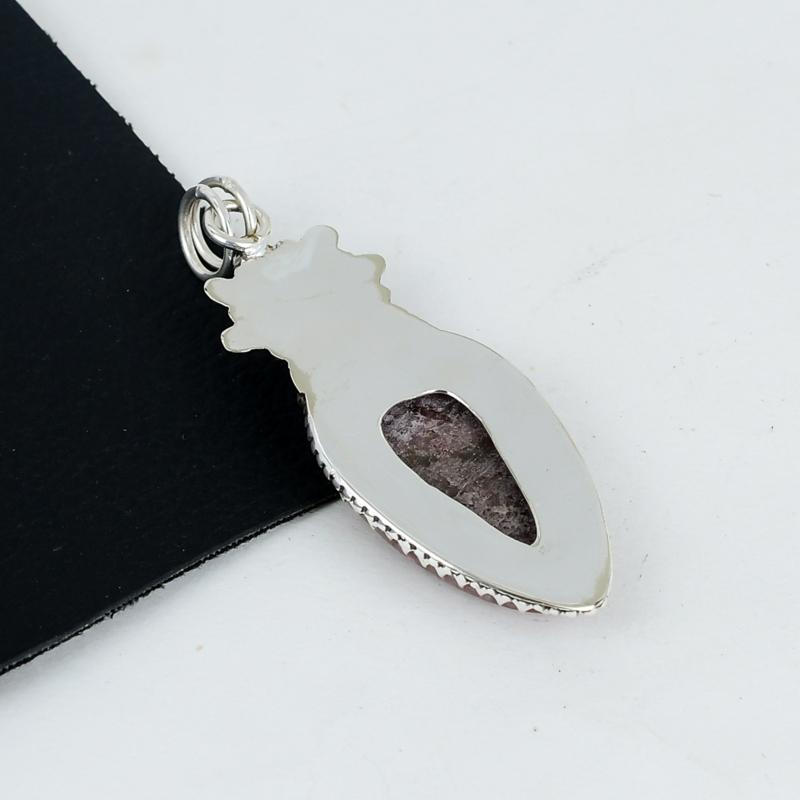Natural Rhodonite Gemstone Pendant 925 Sterling Silver- Handmade Design, Everyday Wear Jewelry, Unique Rhodonite Pendant Mother's Day Gifts