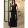 Xiaoke Wiwi Fashion Style off-Shoulder Dress Women's Summer New Arrival Adult Lady Like Woman Annual Meeting Black Dress Long Skirt
