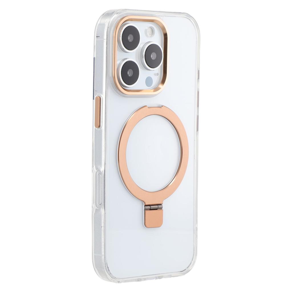 For iPhone 16 Pro Max Case Compatible with MagSafe Kickstand TPU+PC Clear Phone Cover