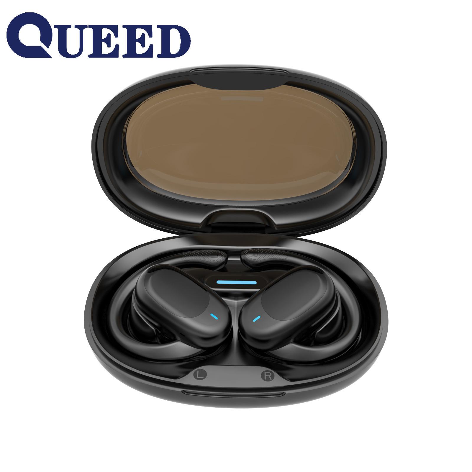 

OWS для занятий спортом на открытом воздухе не входит в ухо Bluetooth-гарнитура с воздушной передачей TWS может вращать беспроводные затычки для ушей с трехмерным звуком и музыкой чёрный