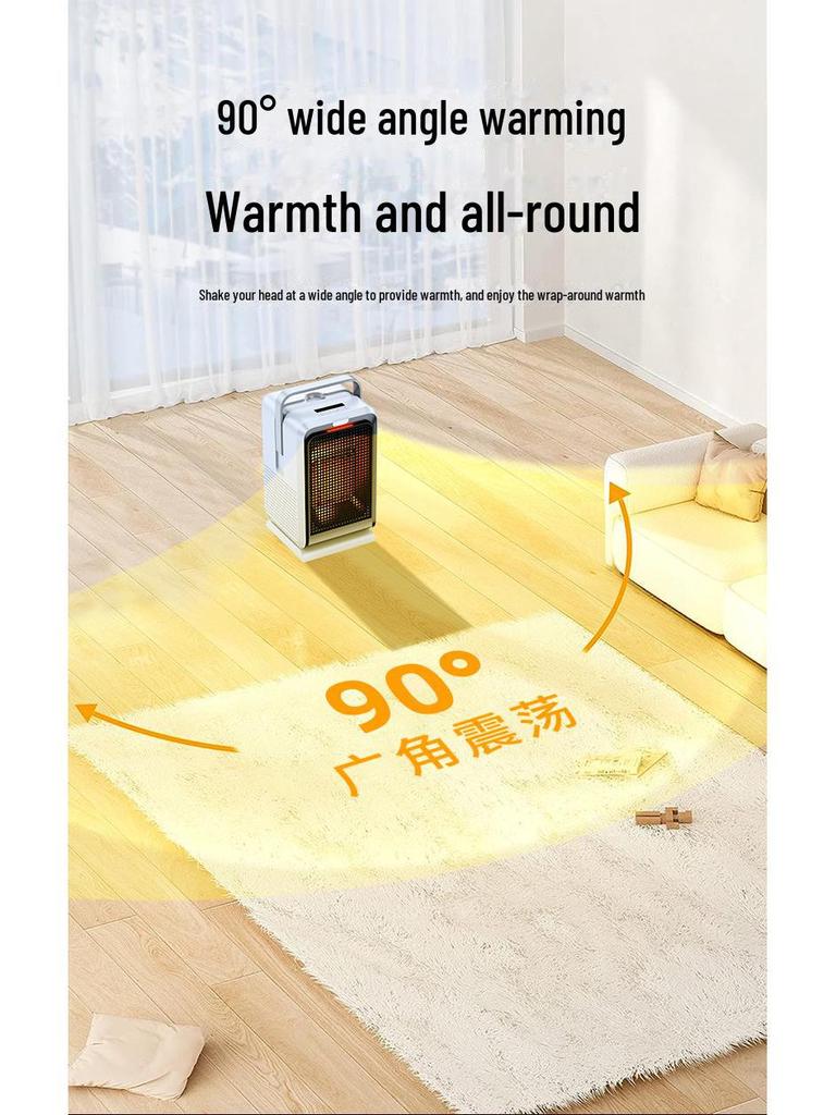 Portable Dual-Purpose Desktop Heater with PTC Fast Heating and Oscillation
