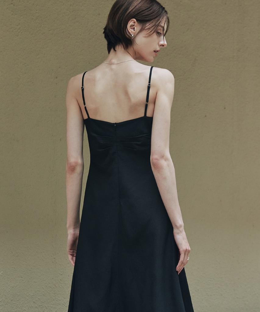 ZEROSTREET Lezero Cotton Linen Dress / Black