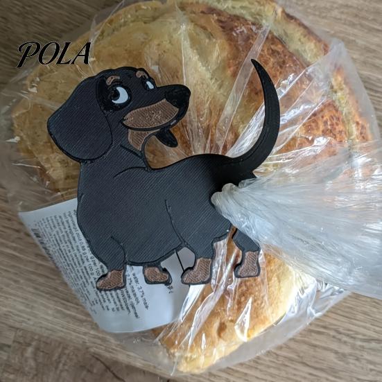 Durable Sealing Clamps Dog Butt Food Bag Sealer, Funny Chip Clip for Bread Snacks, Preservation Clips 3D Printed Plastic Clips, Reusable Kitchen