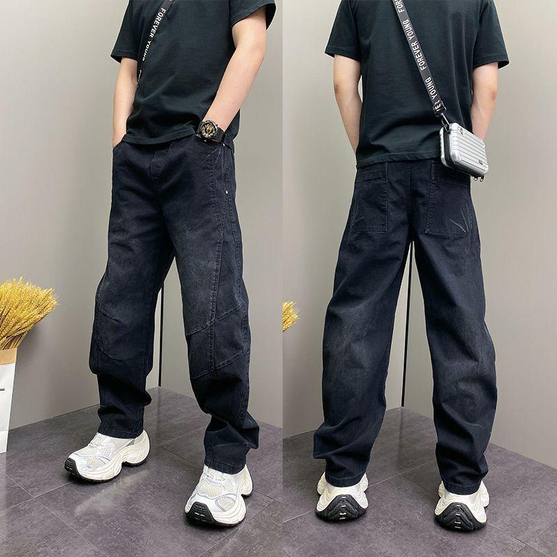 JYL Мужские Джинсы Винтажные Американская Стирка Хит Продаж Осенние Модные Синие Штаны-Гарем из Денима XL амарантовый