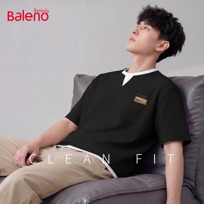 

Baleno Men s Waffle Knit Short Sleeve T-Shirt 3XL