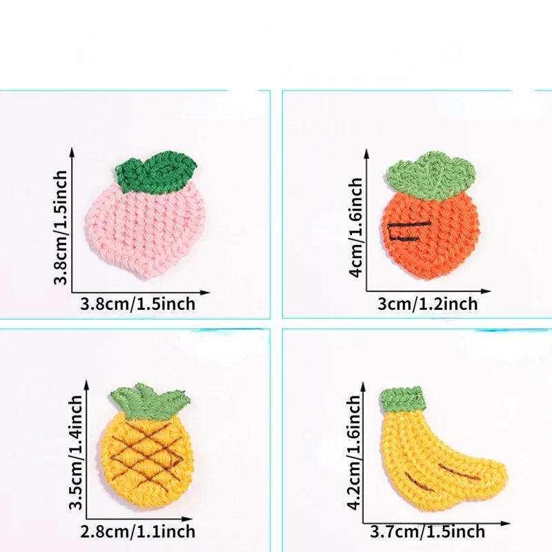 10PCS Lovely Fruit Embroidery Cloth Patch Lace Patch Hairpin Decorative Accessories Clothing Embroidery Decal Fruit Cloth Patch