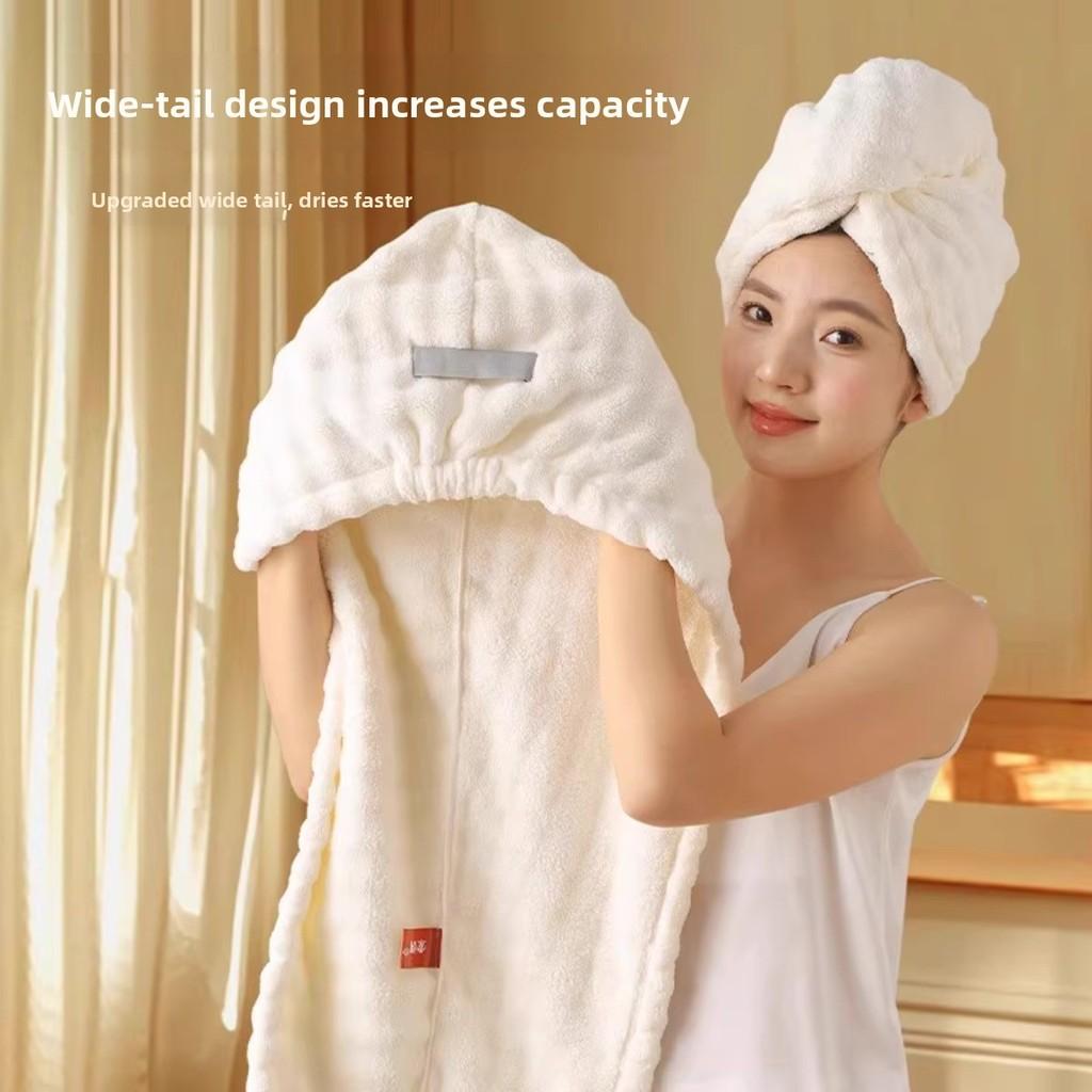 Drying Hair Cap With Super Absorbent Coral Fleece For Home Use