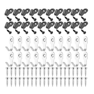 40pcs Stainless Steel Mini Hook Picture Hanging Heavy Duty Coat Hooks Wall Mounted Kitchen Utility Hooks Toilet Pendant Hanger