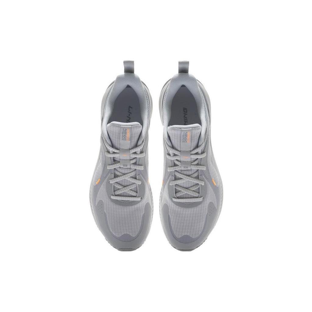 New LiNing YueYing Element Cushioned Slip Resistant Breathable Low Top Marathon Running Shoes Men's Microcrystalline Gray ARHT047-3