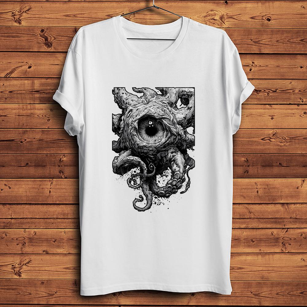 The Kraken Evil Eldritch Gaze Funny Horror Tshirthomme Casual Short Sleeve TShirt Unisex TeeBreathable Printing Nocracking S