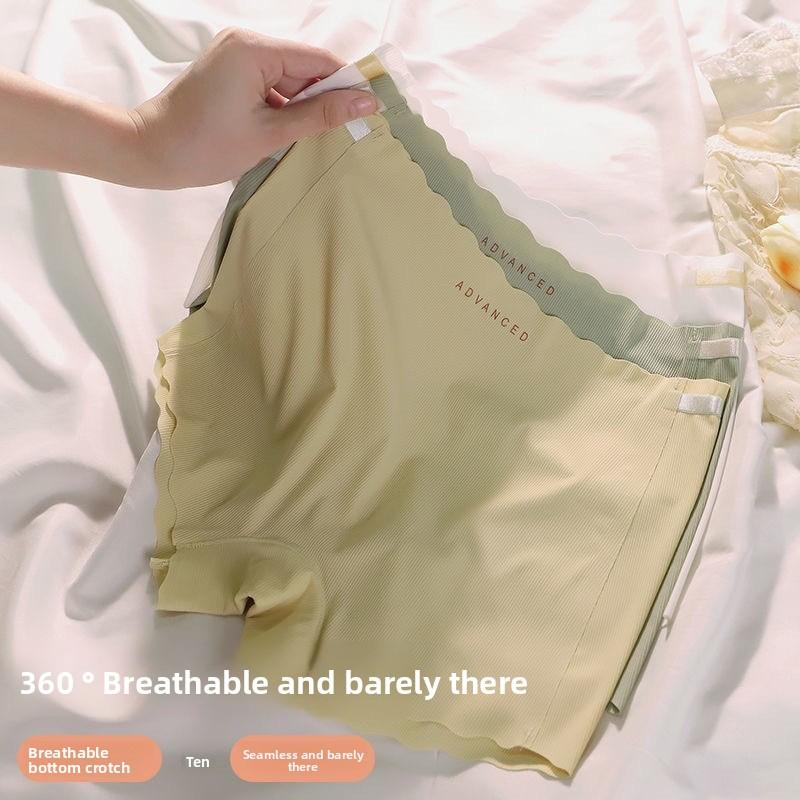 Female Summer Thin Silk Cotton File Ice Non Trace Prevent Exposed Underwear