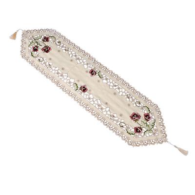 Tischläufer Haushalt Wohnzimmer Stickerei Handwerk Kaffeetisch Desktop Schmuck Platzset Dekorationen Tischdecke Dekorationen