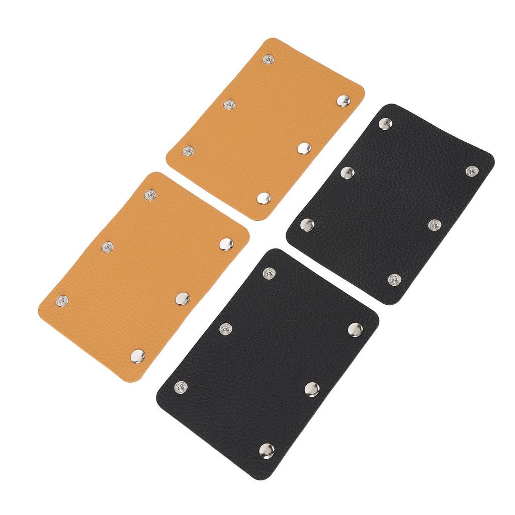 4pcs Luggage Handle Wrap Detachable PU Leather Luggage Handle Cover Bag Accessory for Travel
