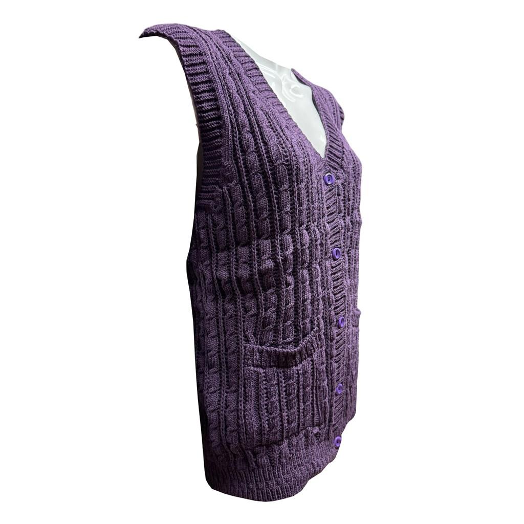 Ciciten Pocket Buttoned Daily Knitwear Women's Vest Mother's Vest