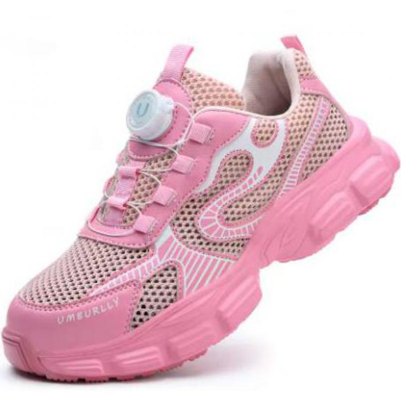 Módní otočné knoflíkové bezpečnostní boty dámské letní pracovní obuv ocelová špička pracovní tenisky prodyšná ochranná pracovní obuv pro ženy protiskluzová