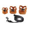 Bearded Dragon Harness and Leash Set, 3 Size Adjustable Soft Leather Reptile Leash, Lizard Harness with Retractable