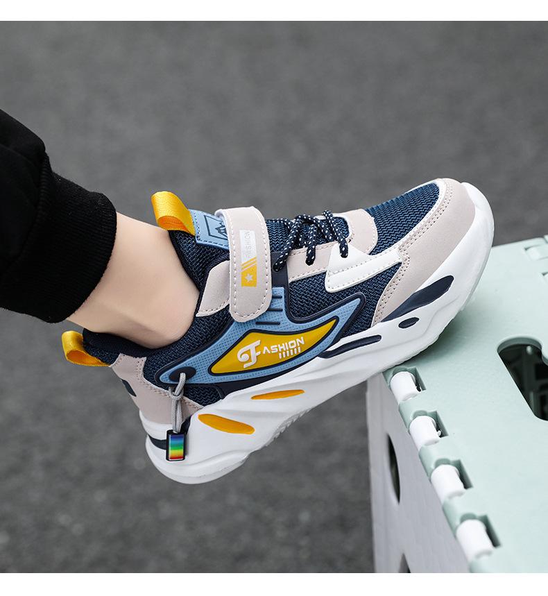 2024 Boys' Breathable Mesh Sports Shoes for Spring & Autumn - Trendy, Lightweight Running Shoes for Kids & Teens