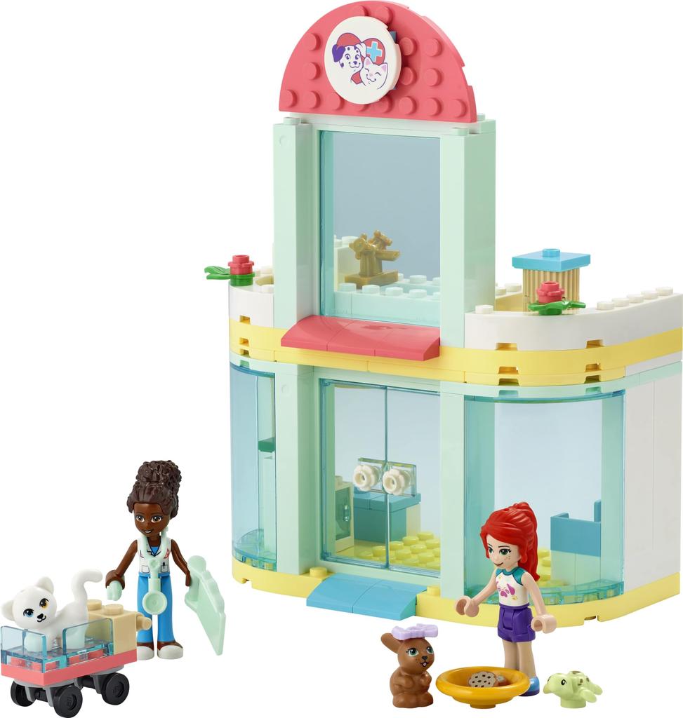 LEGO Friends מרפאה לחיות מחמד הארטלייק סיטי 41695 קוביות משחק מתנה בובת חיה לבנות בגילאי 4 ומעלה